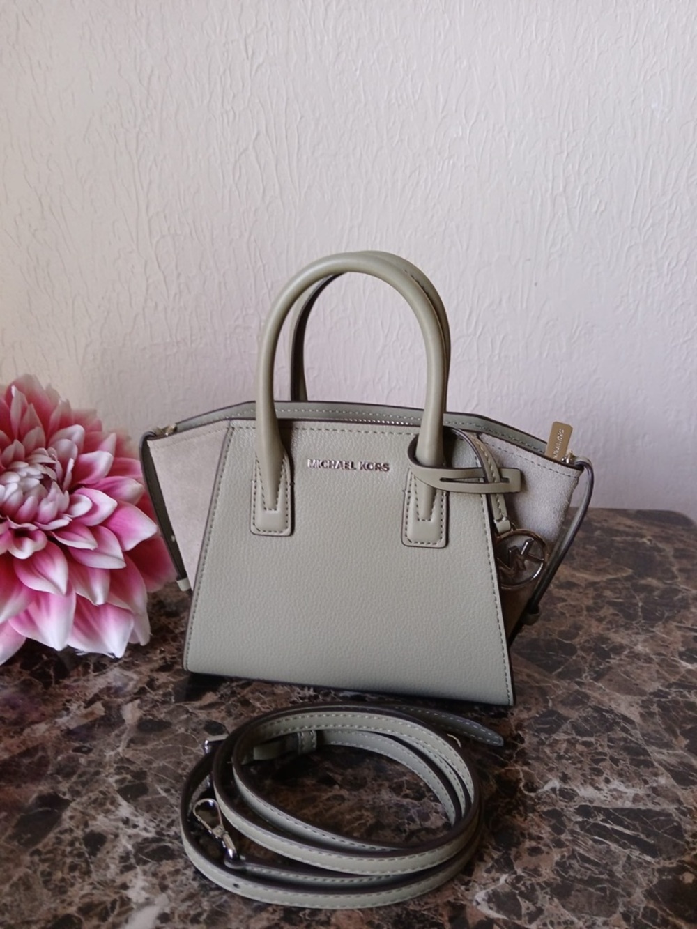 Michael Kors Small Satchel in Sage Green